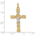 thumbnail image 2 of 14K Two-Tone Polished Latin Crucifix Pendant (25 X 19.5) Made In United States xr1498, 2 of 5