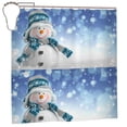thumbnail image 2 of Sigee Christmas Snowman In The Snow for Waterproof Fabric Shower Curtain 72" W x 72" H for Bathroom Shower Curtain, 2 of 5