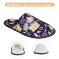 thumbnail image 3 of KLL Lavender Flowers Slippers for Women Men House Slip on Indoor Outdoor Bedroom Furry Fleece Lined Ladies Comfy Anti-Skid Rubber Hard Sole-Medium, 3 of 8