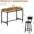 thumbnail image 4 of Cvortll 5 Piece Dining Set, Counter Height Dining Set with 4 Kitchen Upholstered Backrest Stool Chairs for Dinner, Small Space, Breakfast Nook, 4 of 8