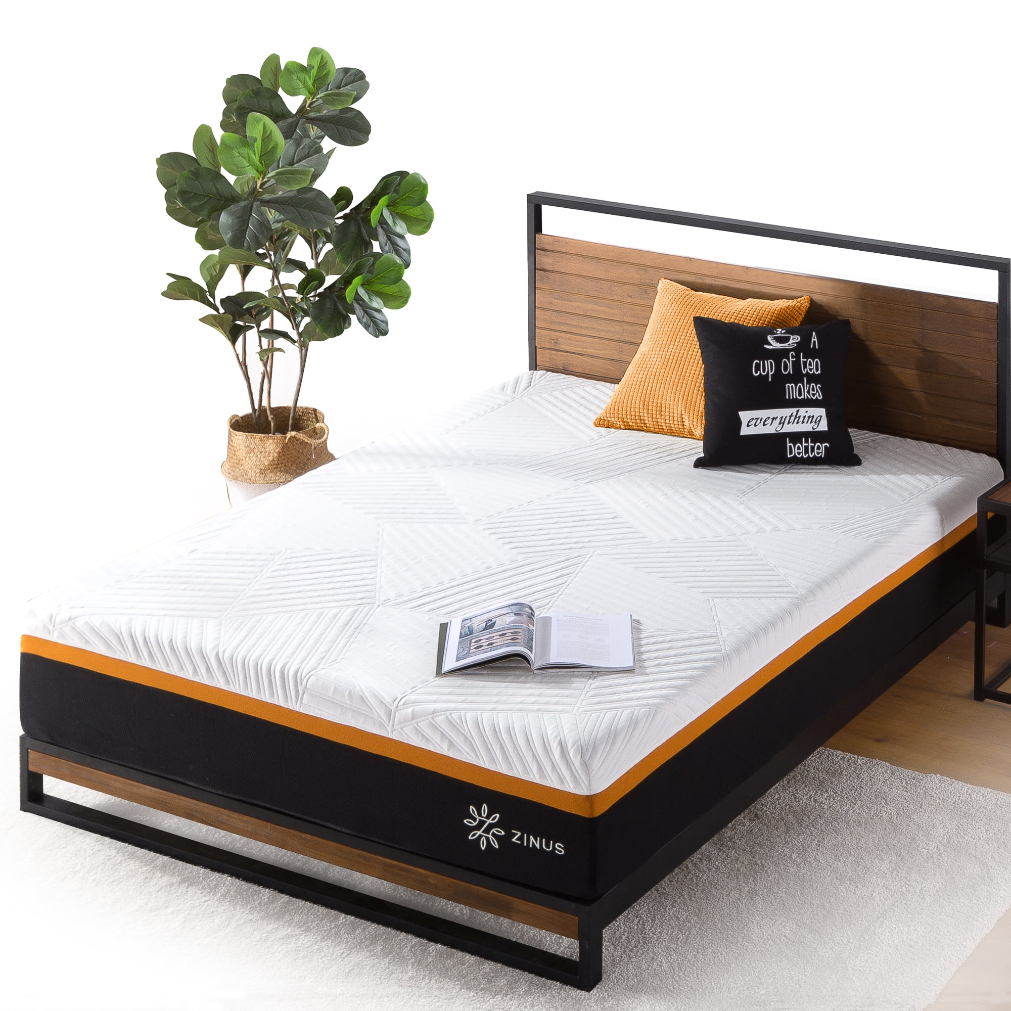 Zinus Cooling Copper ADAPTIVE® 12" Copper Memory Foam Pocket Spring Hybrid Mattress, Adult, Full
