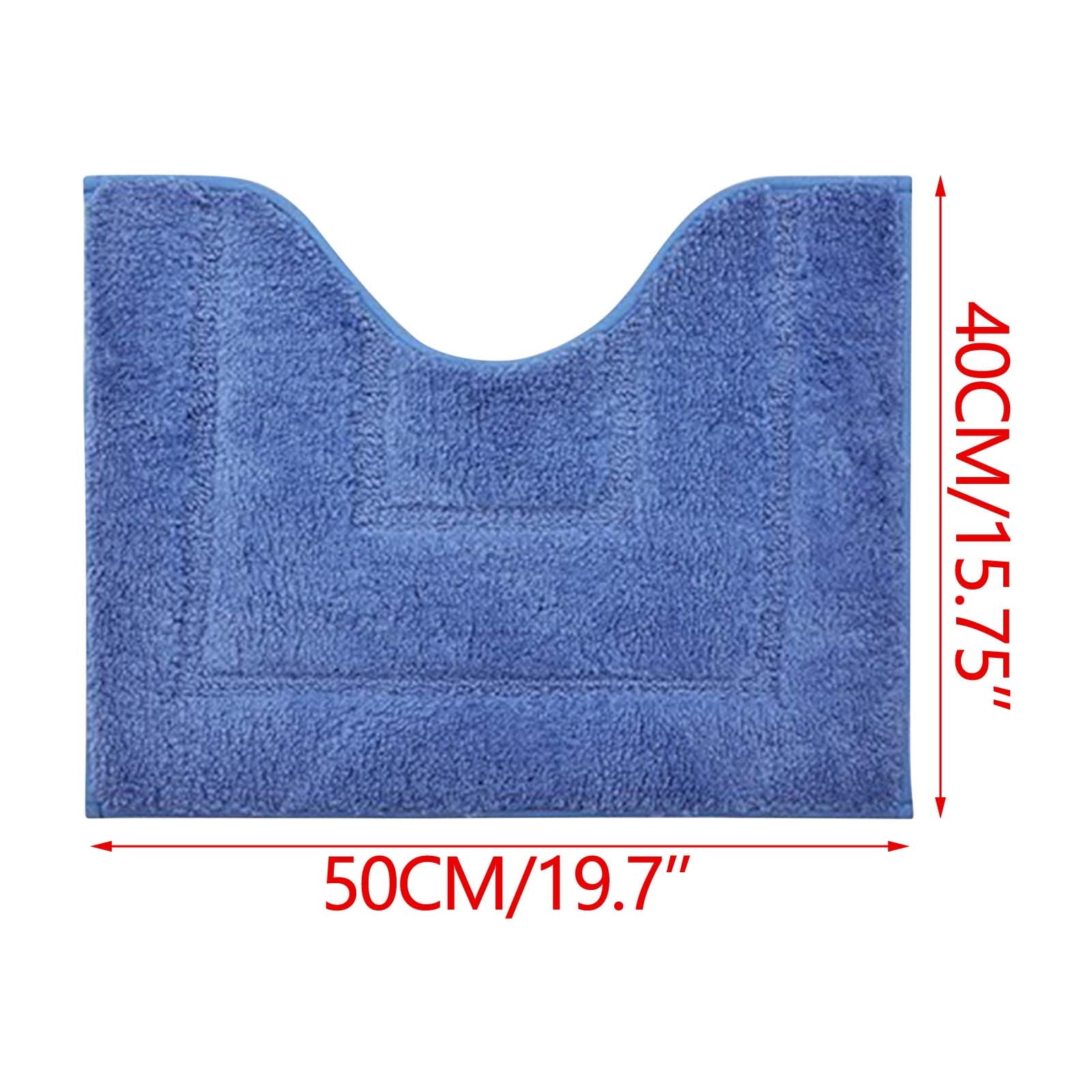 WNFJR Bathroom Toilet Rugs U Shaped, Bath Mats for Bathroom, Bathroom Rugs Non Slip Washable, Absorbent Microfiber Toilet Mat, Soft Plush Shaggy Bath Carpet