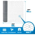 thumbnail image 3 of Fencer Wire Poultry Netting Fence, 20 Gauge Galvanized Hexagonal Chicken Wire Fence, 1-Inch Mesh Opening Size (4 ft. x 50 ft.), 3 of 9