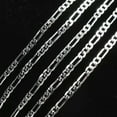 thumbnail image 2 of K-KED 1/5pcs Lot 2mm 925 Silver Italy Figaro Chain Necklace 16-30" Men Women Jewelry-20inch-1pc chain, 2 of 8