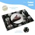 thumbnail image 3 of BaHomeck placemats Set of 4 Skulls Arranged In Eerie Cotton Linen rectangle Placemats for Kitchen Dining Table Indoor,Outdoor,18*12inch, 3 of 4