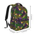 thumbnail image 2 of Haiem Mardi Gras7 Printed School Backpack,Casual Travel Lightweight Backpack,Durable Comfortable Multifunctional Backpack,Laptop Backpack, 2 of 5