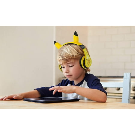 eKids Pokemon Pikachu Wireless Over the Ear Headphones - yellow