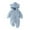Blue, variant on AherBiu Baby Girl Onesie Long Sleeve Fleece Warm Newborn Bodysuits Winter Zip up Comfy Newborn Clothes