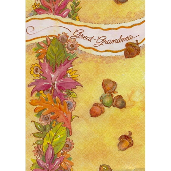Happy Thanksgiving Great-Grandma Greeting Card w/Envelope