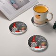 thumbnail image 2 of JOOCAR Christmas Coasters, Gray Christmas Gnome for Home Kitchen Holiday Table Bar Decor Housewarming Gift Coasters Set of 4, 2 of 3