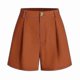 thumbnail image 1 of Women Summer Shorts A-line Solid Color High Elastic Waist Button Zipper Closure Ol Commute Formal Business Style Short Pants With Pockets, 1 of 4