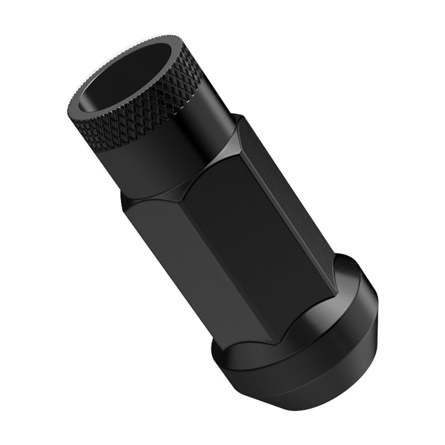 StanceMagic 20pcs Black 12x1.5 Extended Tuner Lug Nuts - Open End, Cone Seat, 50mm (2") Length, 22mm (0.87") Width, 17mm Hex - Compatible with Acura Honda Lexus Mazda Scion Kia Toyota Hyundai