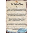 thumbnail image 1 of Letrero de hojalata retro de The Starfish Story, ideal como decoración de pared para cafetería, bar o casa, de 8 x 12 pulgadas., 1 of 6