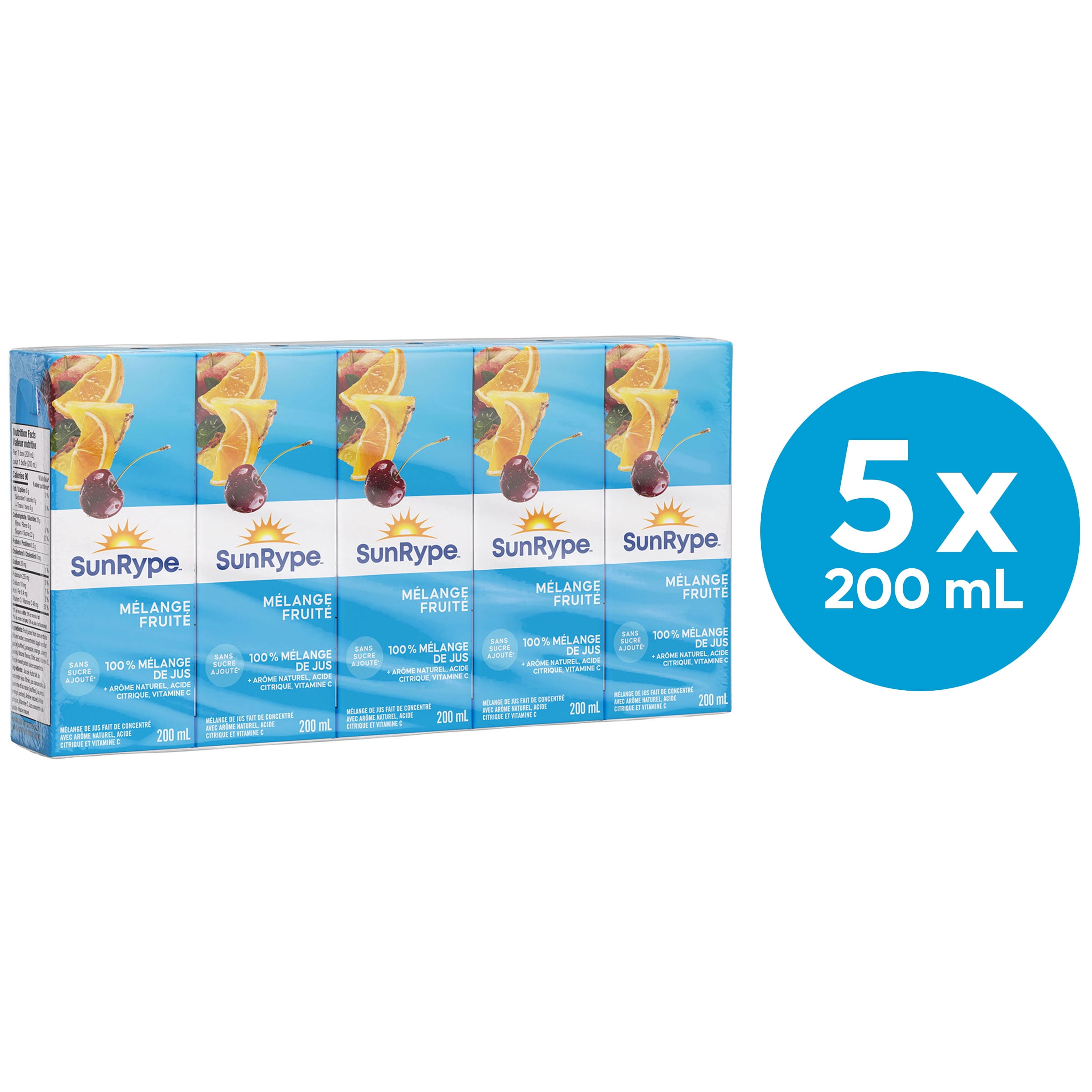 SunRype Fruit Medley Juice Boxes 5X200ML