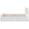 thumbnail image 6 of Queen Size Wooden Platform Bed Frame with Four Storage Drawers, Queen Storage Bed Frame with Headboard for Bedroom, Slatted Supports, No Box Spring Needed, 6 of 7