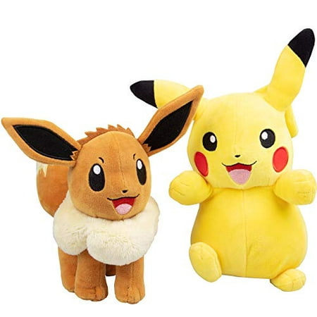 Pokémon Évoli et Pikachu Lot de 2 peluches en peluche 20,3 cm