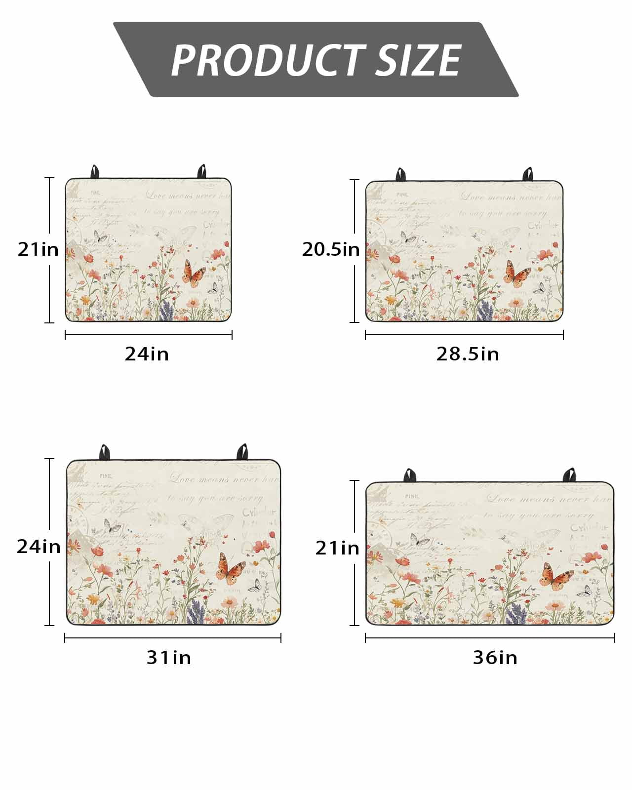 Stove Top Covers for Electric Stove, Retro Spring Floral Glass Stovetop Cover Protector, Botanical Colorful Summer Butterfly Induction Cooktop Protector Oven Mat for Kitchen Countertop 24"x21"