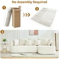 thumbnail image 6 of Sunvasagoo 106" Curved Modular Sofa with Chenille Upholstery, Grey/Beige/Orange, 6 of 7