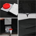 thumbnail image 4 of Contenedor Cubierta de Aluminio Tanque de Agua de Lluvia Tela Oxford Parasol Capucha Protectora a Prueba de Agua 1000 L Tanque de Agua de jardín Negro, 4 of 5