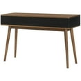thumbnail image 4 of Maklaine Modern Wood ad Veneer Console Table in Black/Walnut, 4 of 7