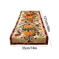 thumbnail image 3 of Aonerit Quilted Pumpkin Maple Leaf Tablecloth, Printed Thanksgiving Dining Decor, Washable Living Room Cover, Seasonal Home Party Table Accessory, 3 of 7