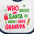 thumbnail image 4 of Inktastic Who Needs Santa when I Have Grandpa Boys or Girls Baby Bib, 4 of 4
