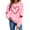 Pink, variant on yievot Women Valentine's Day Sweatshirts Heart Graphic Crew Neck Pullover Long Sleeve Casual Shirts Tops