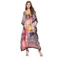thumbnail image 3 of Robe Kaftan Longue Décontractée Ample à Manches Kimono pour Femmes Grande Taille, Tenue de Villégiature, Robe de Soirée, Fête, Été, Plage, Couvre-Maillot, 3 of 6