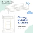 thumbnail image 5 of Furniture of America Veric Kids Twin over Twin Platform Low Profile Bunk Bed, White, 5 of 14