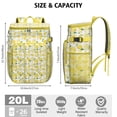thumbnail image 2 of Floral Lemon Print Backpack Cooler, Insulated Leakproof Lunch Bag for Tropical and Summer Activities, 2 of 6
