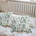 thumbnail image 5 of Eucalyptus Leaf Outdoor Pillow Covers Pack of 2 Green Plant Watercolor Leaf Waterproof Throw Pillow Covers Decorative Cushion Cases for Patio Garden Tent Balcony Couch 16x16 inch, 5 of 8