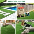 thumbnail image 6 of Moxie Realistic Artificial Grass Rug 0.8" Indoor Outdoor, 4FTX5FT Dog Grass Mat with Drainage Holes Artificial Turf, Fake Grass for Garden Lawn Landscape Balcony Decoration, 6 of 7