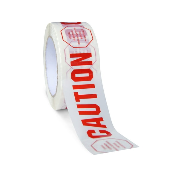 Packagingsuppliesbymail (36) 2-inch x 110 YARDS CAUTION PRINTED BOX PACKING SHIPPING TAPE
