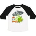 thumbnail image 3 of Inktastic Out of This World Cute Green Alien Ufo Boys or Girls Toddler T-Shirt, 3 of 5