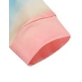 thumbnail image 3 of Arshiner Girls Casual Twist Front Light Weight Sweatshirt Colorblock Tie Dye Printed Long Sleeve Crop Tops Pullover Size 7-8 Years Tie Dye Print 3 130, 3 of 8