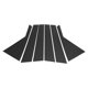thumbnail image 1 of Pegatina Antirrayaduras del Pilar de la Puerta, Cubierta Exterior para KIA Sorento 2011-2015, Fibra de Carbono Negra, Frontal Trasero Izquierdo Derecho, 1 of 6