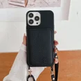 thumbnail image 1 of Crossbody Leather Wallet Cards Solt Case For iPhone 14 15 Pro Max 15Plus 13 12 11 long Lanyard Bag Pocket Lichee Pattern Cover LUHAN, 1 of 6