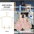 thumbnail image 5 of LYTMENT 5 Sets Doll Clothes Hangers Miniature Wire Metal Doll Dress Skirt Hangers with Clips for Miniature Dollhouse Closets Accessories Golden, 5 of 9