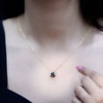 thumbnail image 6 of Rosec Jewels Black Opal Solitaire Pendant Necklace for Women (0.8 Ct, AAA Grade) - October Birthstone Necklace - Ready to Gift, 10K Yellow Gold, 6 of 9