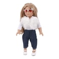 thumbnail image 3 of 4PC/Set Doll Clothes Dress Outfit Vest Pants T-Shirt Set for 18 American Girl Generation Doll, 3 of 4
