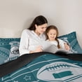 thumbnail image 5 of jejeloiu American Rugby Sport Full Size Comforter Sets,Football Game Lovers Bedding Sets For Boys Teens Reversible 3pcs, 5 of 8