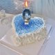 thumbnail image 5 of Vela de cumpleaños número 0 de 2,95 pulgadas con lentejuelas de estrella de mar azul, decoración para tarta de cumpleaños, decoración para boda, fiesta de cumpleaños, 5 of 6