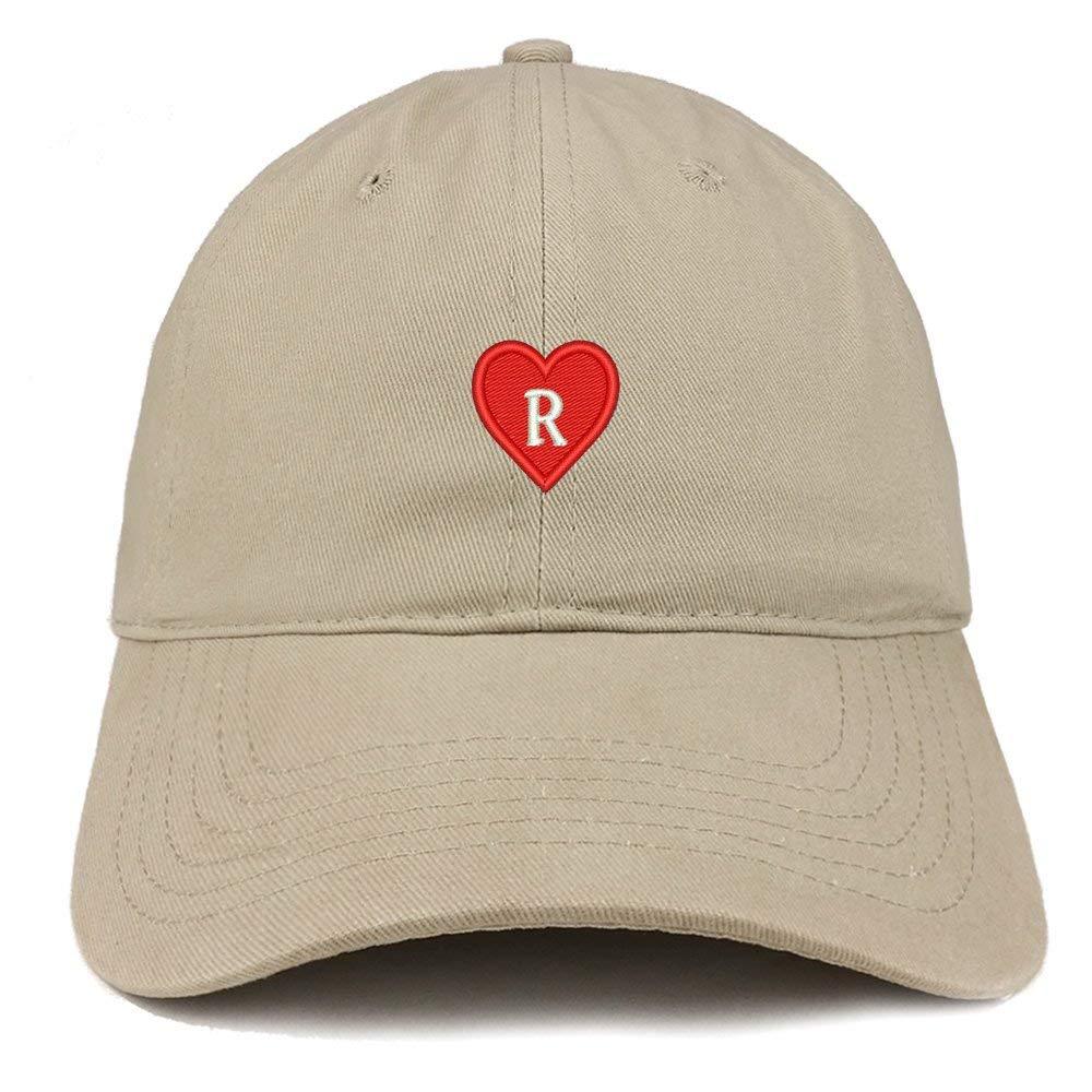 Hat With R Trendy Apparel Shop Alphabet R Heart Emoji Embroidered Cotton Dad Hat ...
