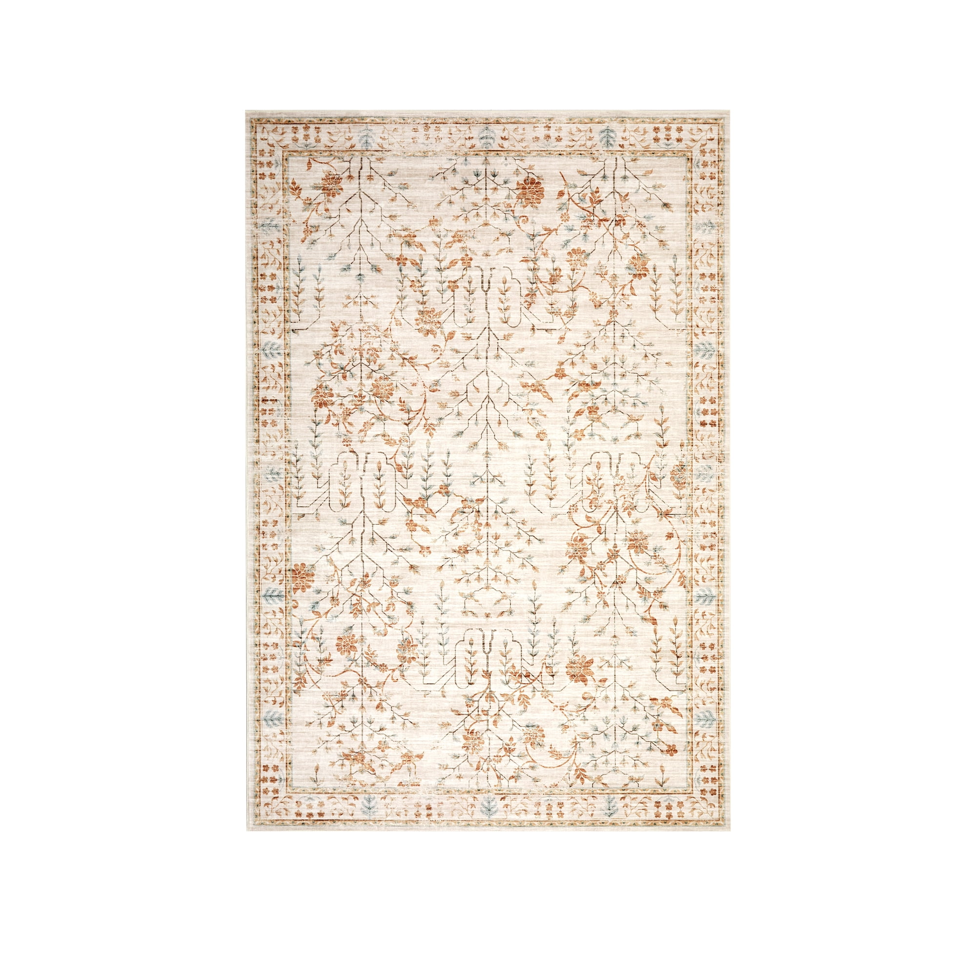 Area Rug for Living Room, Vintage Retro Boho Rug, Washable Non Slip & Low Pile Carpet for Living Room, Bedroom, Dining Room