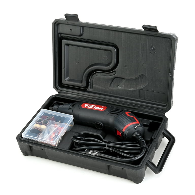 Hyper Tough 1.5 Amp Corded Rotary Tool, Variable Speed with 105 Rotary Accessories & Storage Case