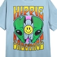 thumbnail image 2 of Hippie Sabotage Alien Head Smiling Sunflower Crew Neck Short Sleeve Blue Women's Night Shirt - Medium, 2 of 5