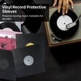 thumbnail image 2 of 10 fundas protectoras para discos de vinilo, fundas antipolvo de papel Kraft negro para discos de vinilo de 10 pulgadas, cubiertas protectoras antiestáticas para discos LP, chaquetas interiores dobles, 2 of 6