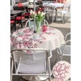 thumbnail image 5 of Outdoor Tablecloth with Umbrella Hole for Patio/Picnic/Party/Camping, Spring Flowers Waterproof Table Cloth Round Cover Washable, Pink Cherry Blossom Branches Plants Beige (Dia 54"), 5 of 8