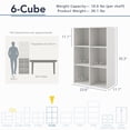 thumbnail image 4 of Furniture of America Brooks Stackable 6-Cube Wood Light Blue Kids Bookcase, 4 of 13
