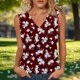 thumbnail image 2 of Mujeres sin mangas Tops verano no posicionado impreso rayas V-cuello capa base blusa casual, Mujeres V-cuello de verano Tops, 2 of 6